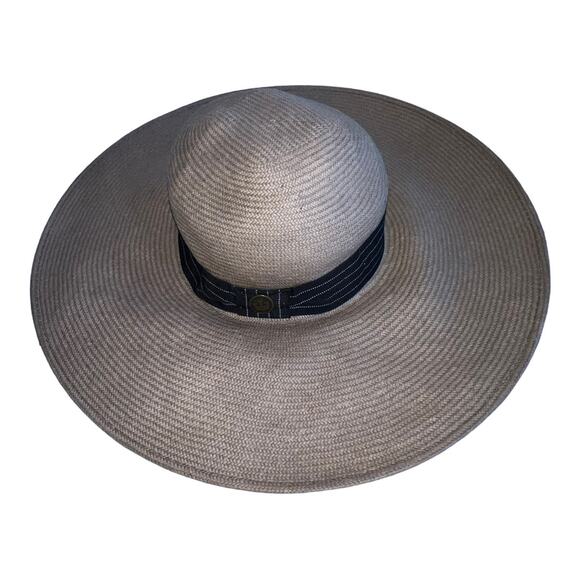 Goorin Bros. Macey Floppy Wide Brim Hat in Stone Gray 100% Paper Sunhat - Picture 1 of 8